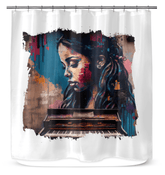 Fingers Dance On Keys Shower Curtain - Beyond T-shirts